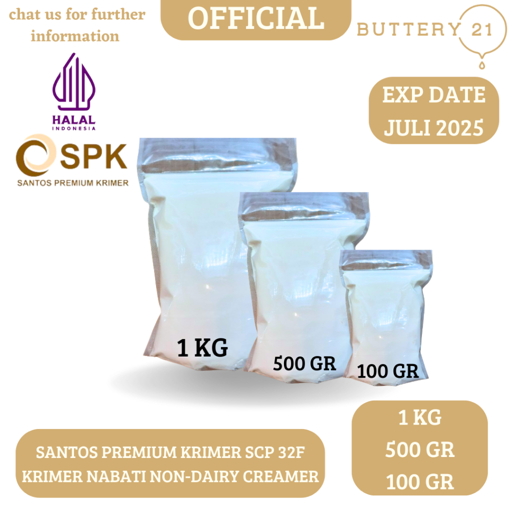 

SANTOS PREMIUM KRIMER SCP 32F 100 GR/ KRIMER NABATI NON-DAIRY CREAMER/SANTOS KRIMER