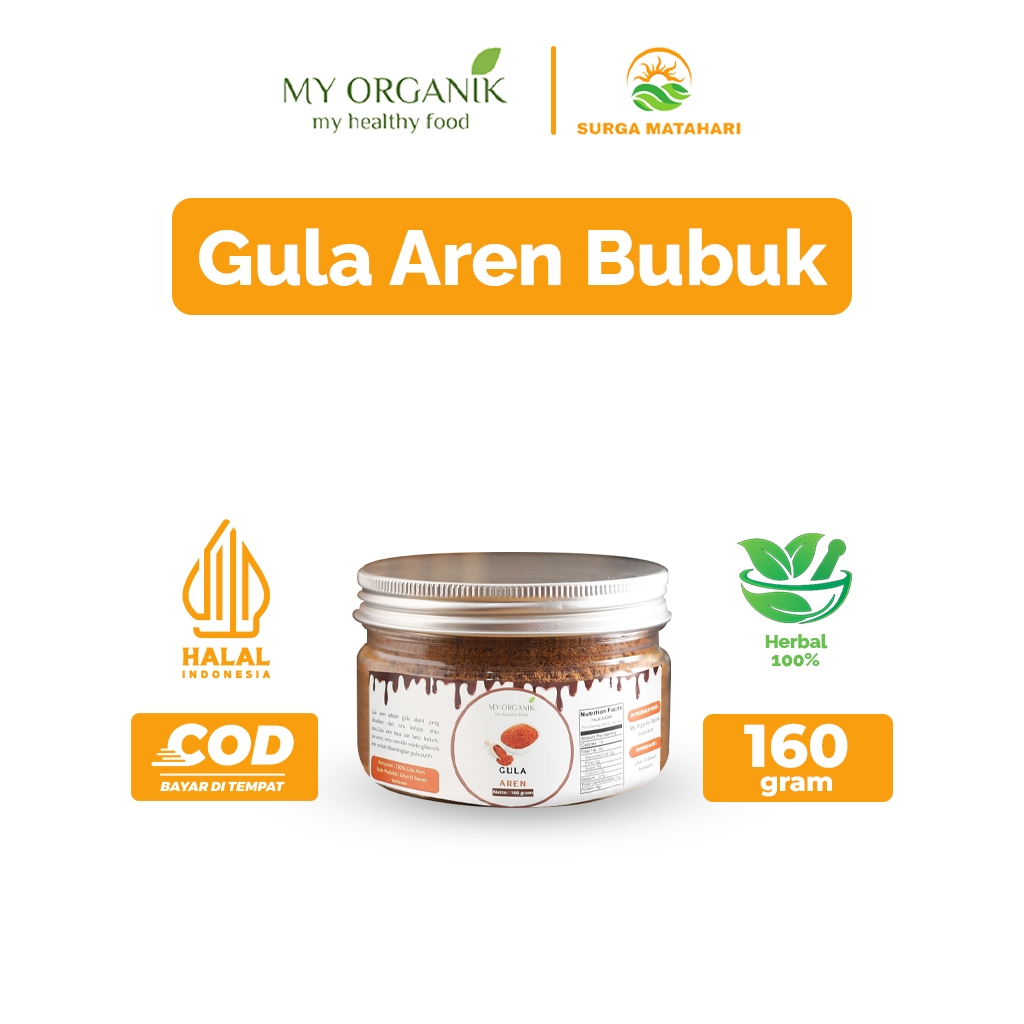 

My Organik Gula Aren Bubuk Organik Premium Murni Palm Sugar 100% Asli Tanpa Campuran Gula Aren Semut