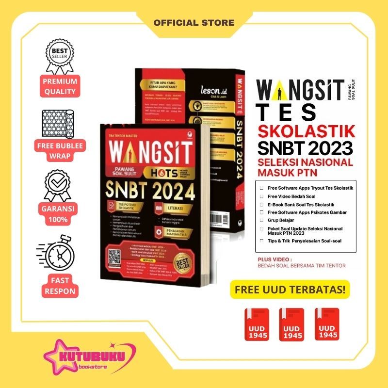 Buku Wangsit SNBT 2024 + Bonus / Wangsit Pawang Soal Sulit SNBT 2024 Tes Potensi Skolastik + Blockno
