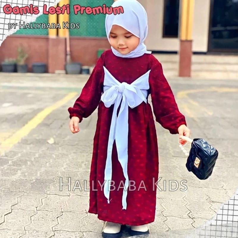 Gamis Anak Perempuan Lesti (1-5th) Gamis Anak Cringkle