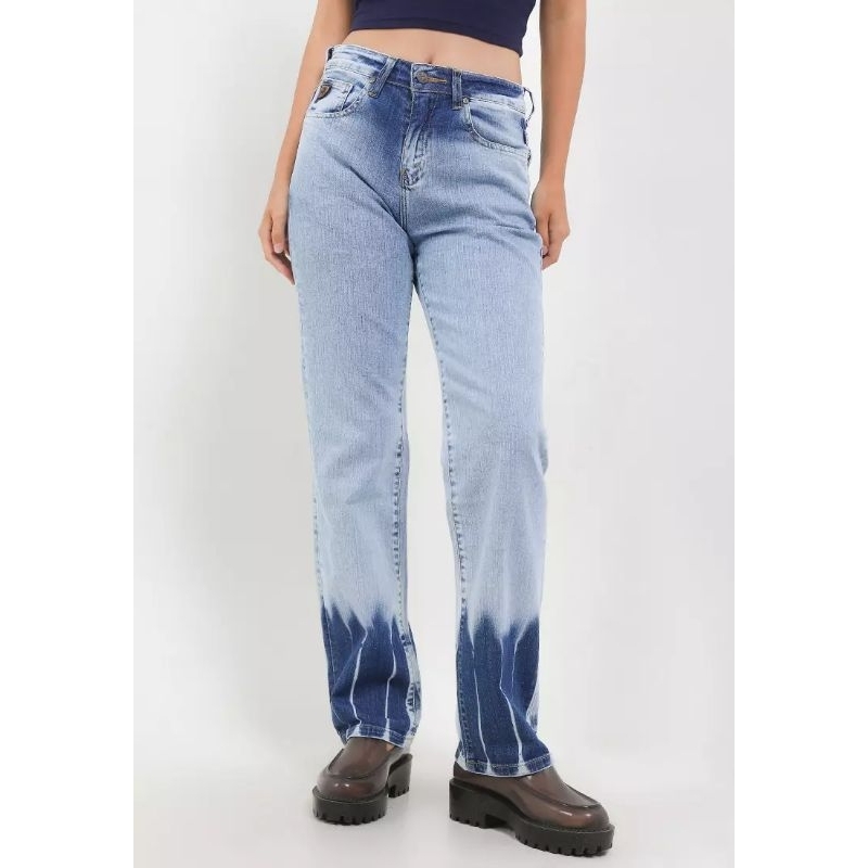 High Waist Straight Denim Pant FWL378 CELANA LOIS JEANS ORIGINAL WANITA