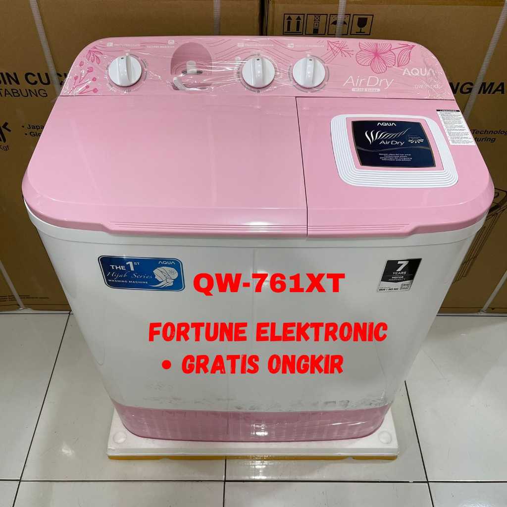 Mesin Cuci AQUA 2 Tabung QW-761XT 7Kg Hijab Series