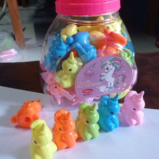 

Rautan pensil warna warni kuda poni 40 pcs ( 1 toples)