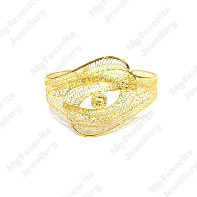 Gelang Krawang Jala Boba Emas Asli Kadar 875 20K