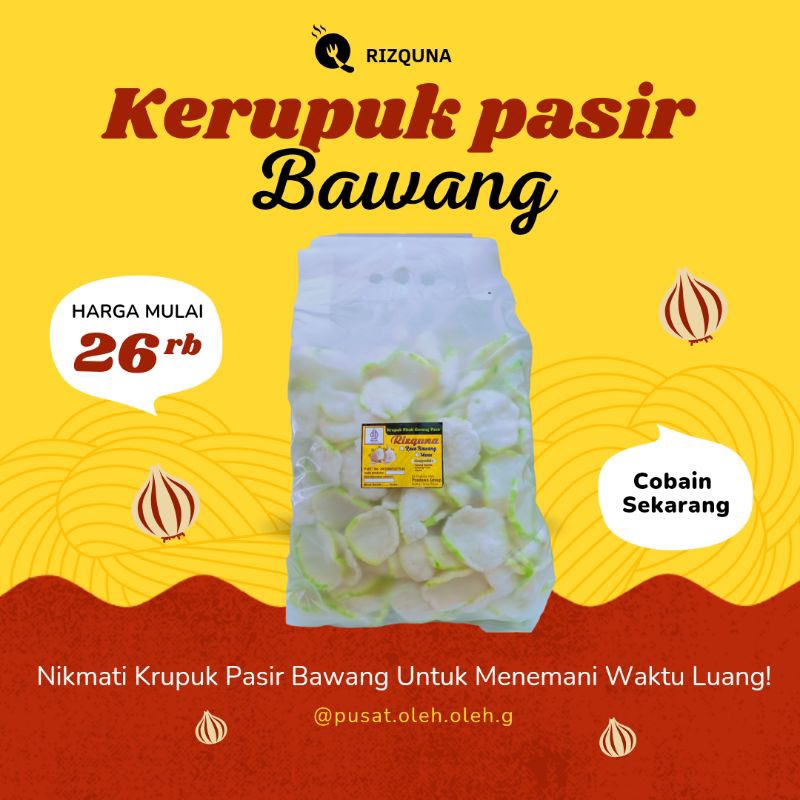 

krupuk pasir bawang manis l risquna 450g