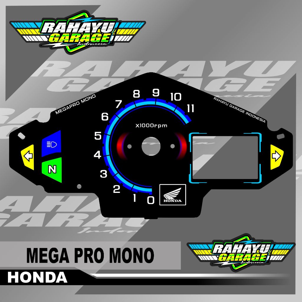 PAPAN SPIDOMETER CUSTOM HONDA MEGAPRO MONO