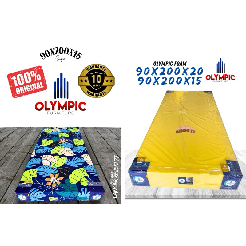 Kasur Busa OLYMPIC Tebal 15cm Busa Yellow Kuning Garansi 10 Tahun
