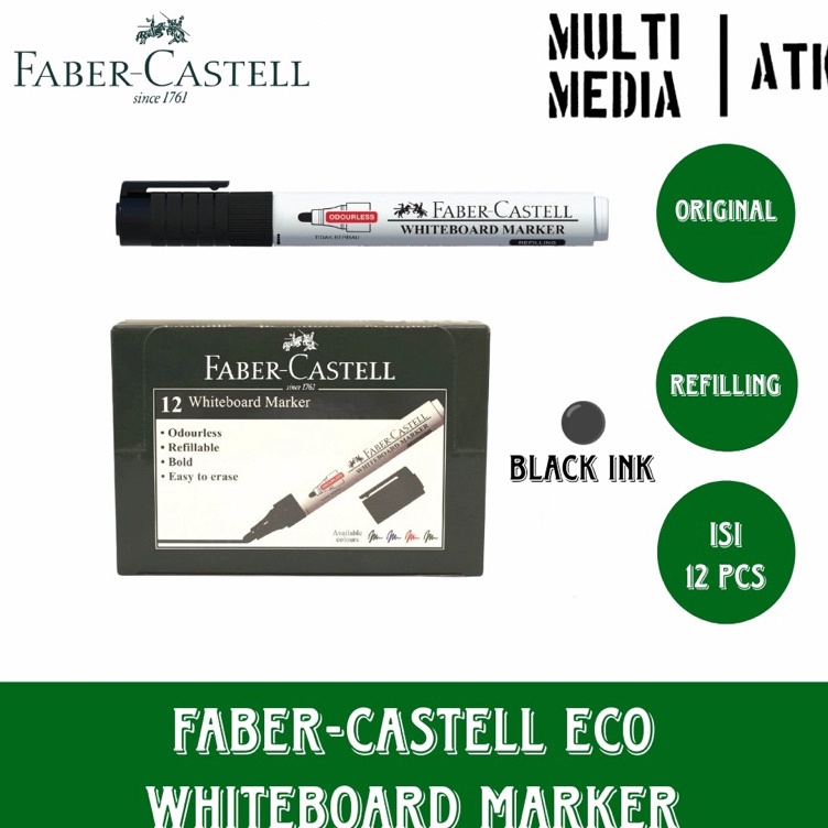 

KODE R9L3 Faber Castell Whiteboard Marker Hitam 12pcs