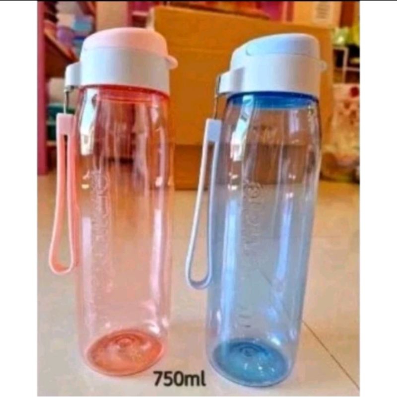botol minum bening kristal H2go 750ml tupperware 1pcs