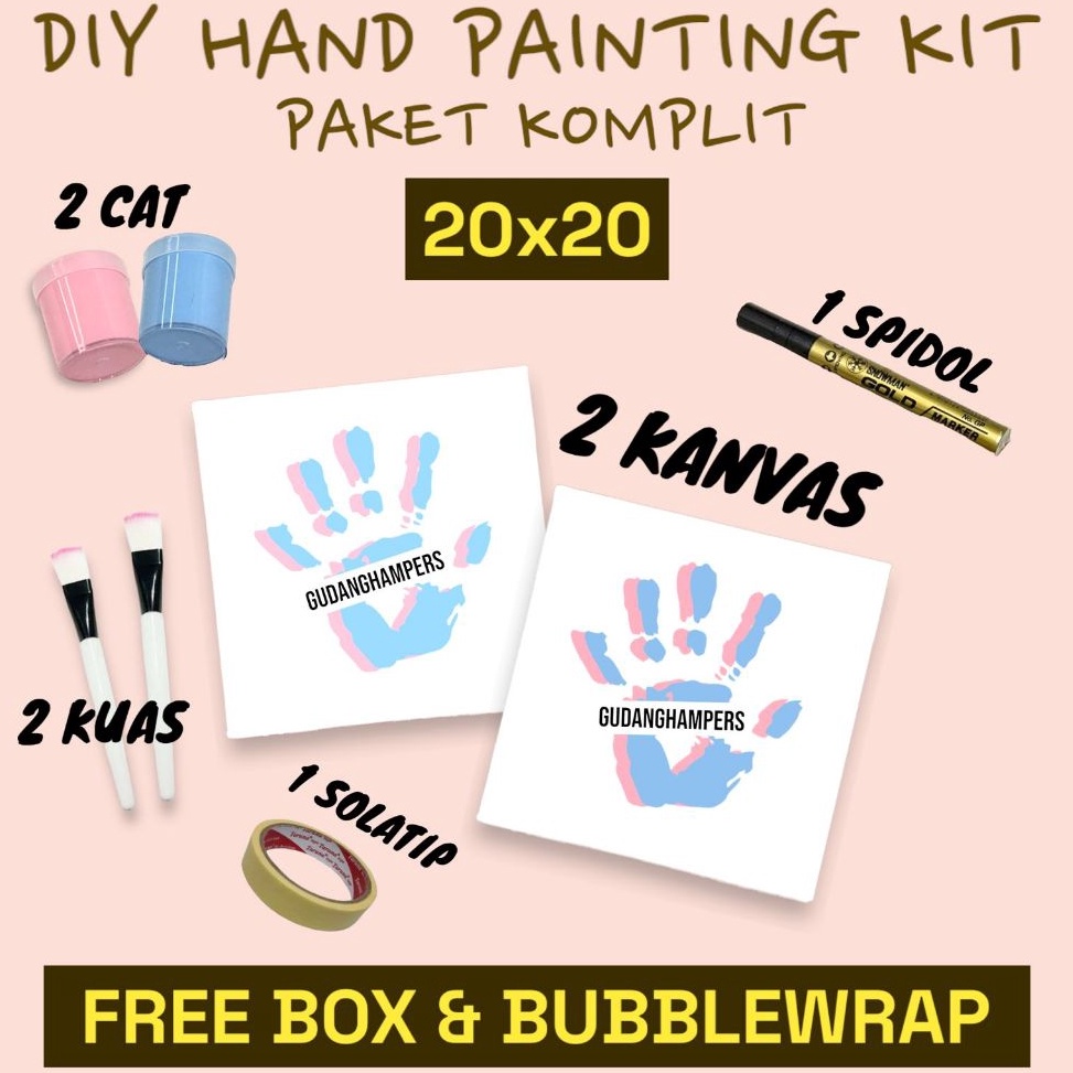 

DIY Hand Painting Kit 1 Set Canvas Board Couple Kanvas Lukis Cap Tangan Pasangan 7x7 2x2 2x3 Kanvas Lukis Putih Kanvas Lukis Hitam KODE N1J7