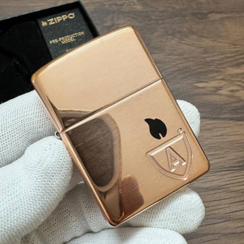 Original Zippo Armor Solid Copper Armor Case with Black Insert Lighter Special Edition 46171