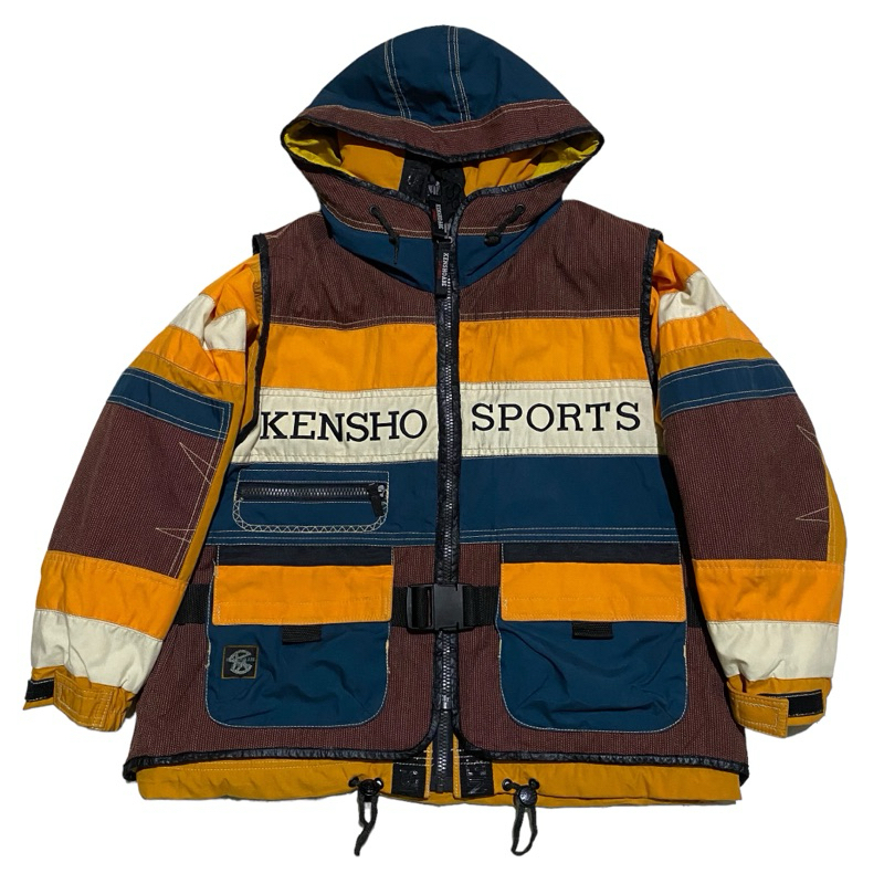Kensho abe sports vintage multi pocket vest with jacket