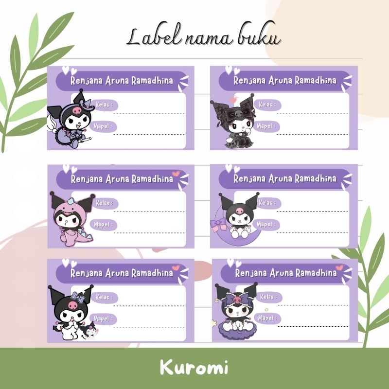 

STICKER LABEL BUKU CUSTOM / STICKER LABEL SANRIO CUSTOM