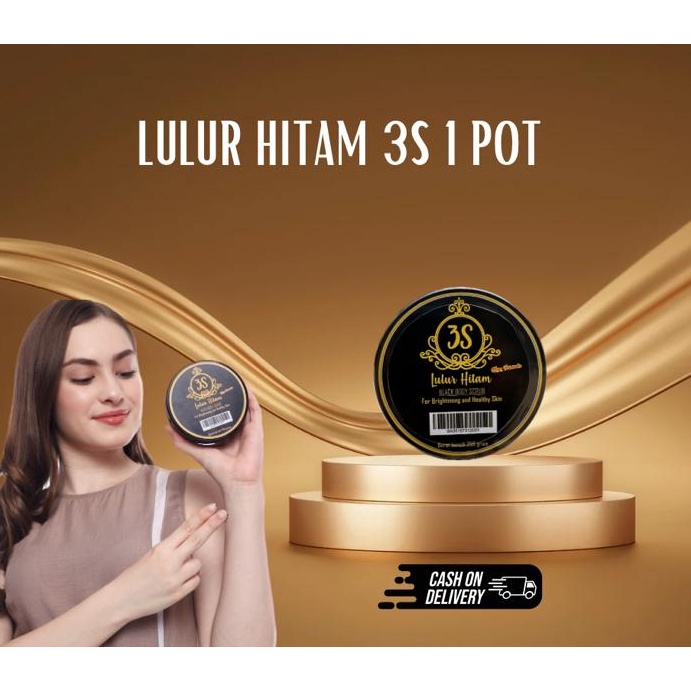 3S Lulur hitam Black Body Scrub for Brigtening and healthy skin a E3B3