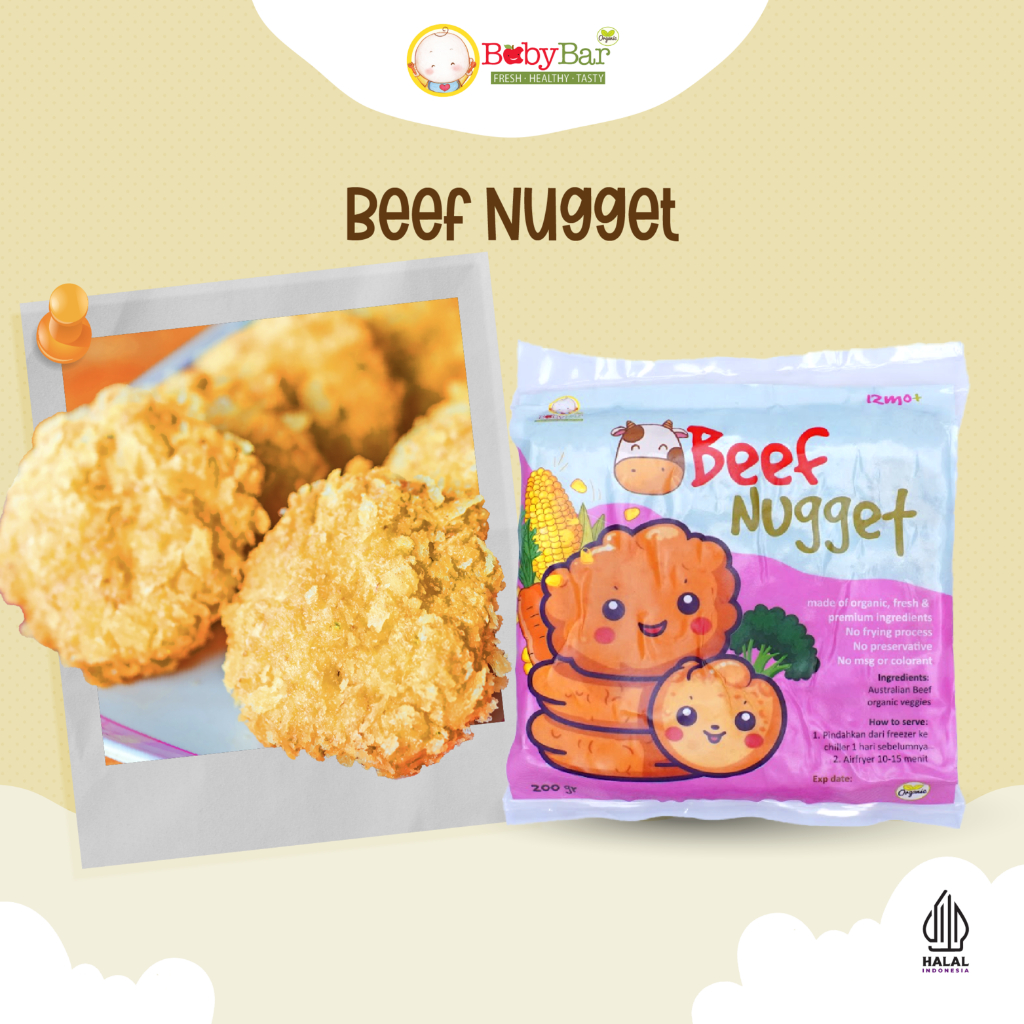 

BABYBAR Nugget Sapi MPASI Anak / Nugget Homemade / Nugget De Beef / Nugget No MSG & No Pengawet 400g