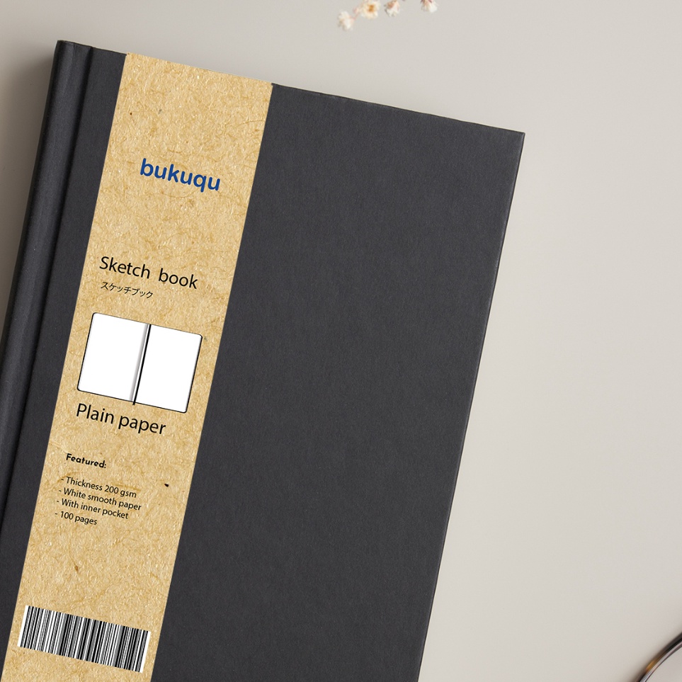 

KODE N9T8 bukuqu Sketchbook Simple A5 2 gsm Notebook gambar Lukis Cat Air tebal