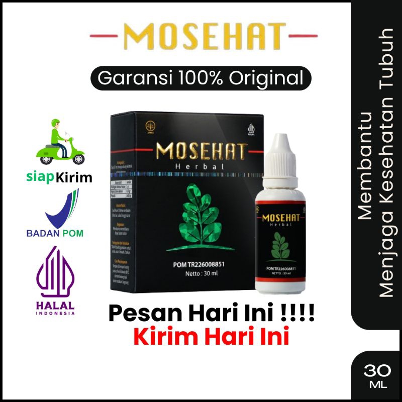Mosehat Herbal Original Solusi Hidup Sehat Obat Kolesterol, Asam Urat, Polip Hidung, Amandel, Radang