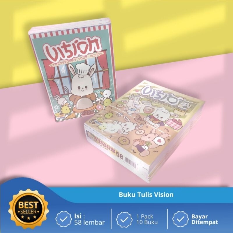 

❤️Sarjana❤️ Buku Tulis Vision 58 Lembar