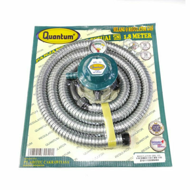 Regulator Selang Gas Quantum  Selang Gas Quantum 1,8 m