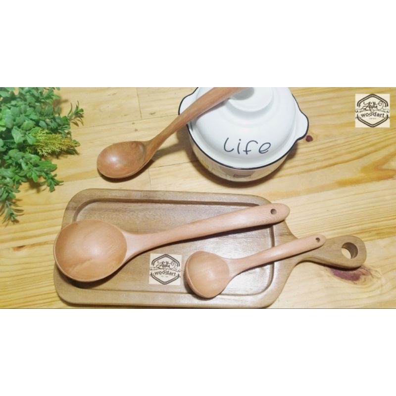 Sendok Sayur / Sendok Sayur Kayu / Erus Kayu / Sendok Kayu / Spatula Kayu / Sendok Kayu