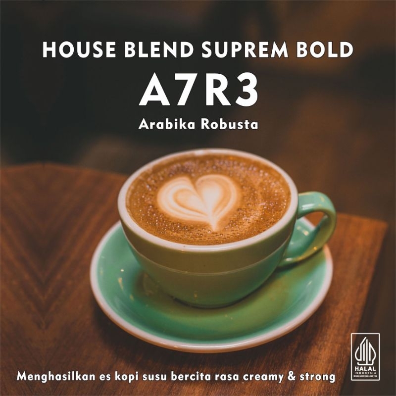 

Biji Kopi Bubuk Arabika Blend Robusta A7R3 Suprem Bold 250gr Espresso Blend