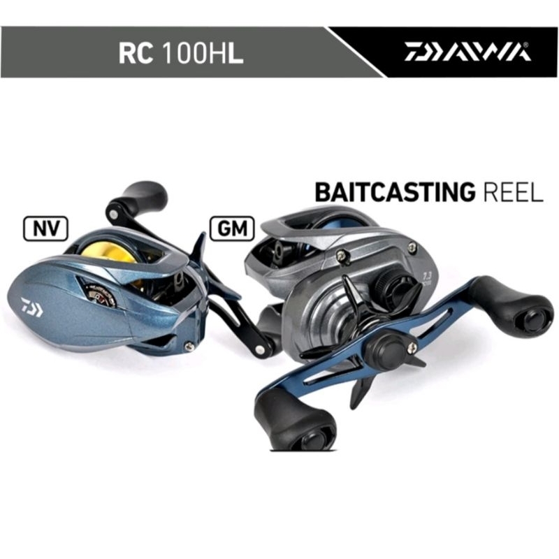 Reel BC Daiwa RC 100HL 2024 | Handle Kiri | Saltwater | Freshwater | Baitcasting reel