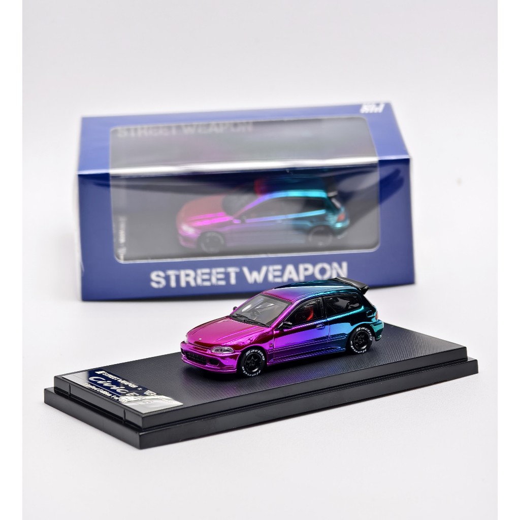 Street Weapon Civic EG6 Type R Honda Racing Team Electroplate Purple Blue Chrome Limited Edition