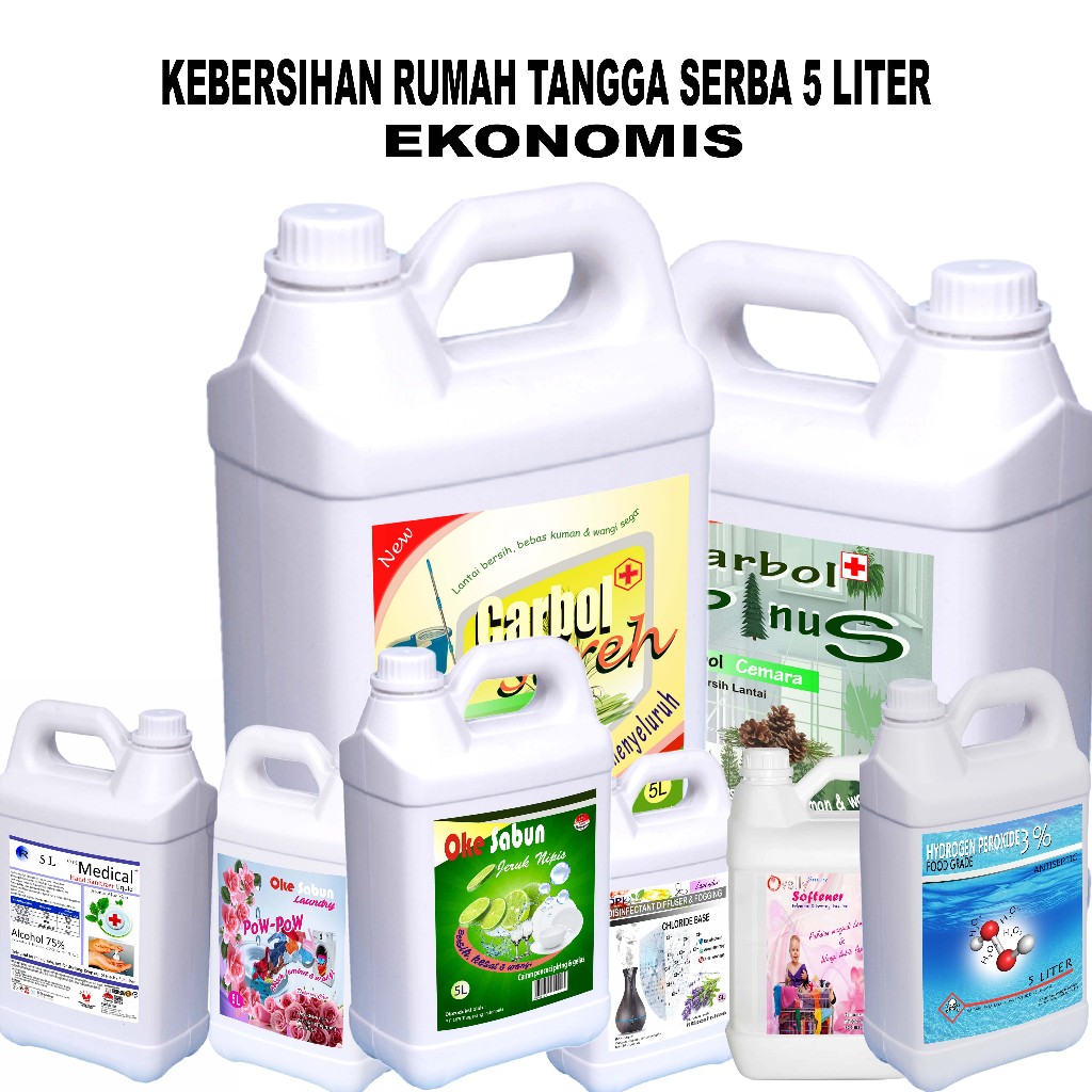 Pembersih lantai karbol  sabun lantai dan kerak lantai 1 liter dan 5 Liter  varian wangi OT2924N821
