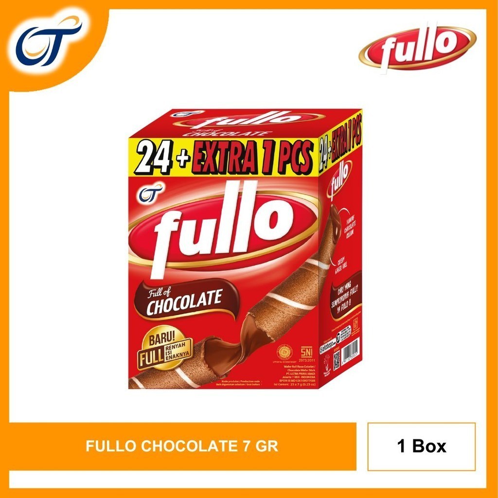 

Fullo Stick Chocolate dan Vanilla 7GR - [1 Box Isi 24 + Free 1 Pcs]