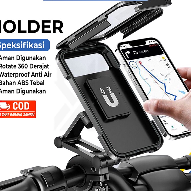 KI3 hp holder hp motor sepeda phone holder tempat hp di motor holder hp motor waterproof phone holde