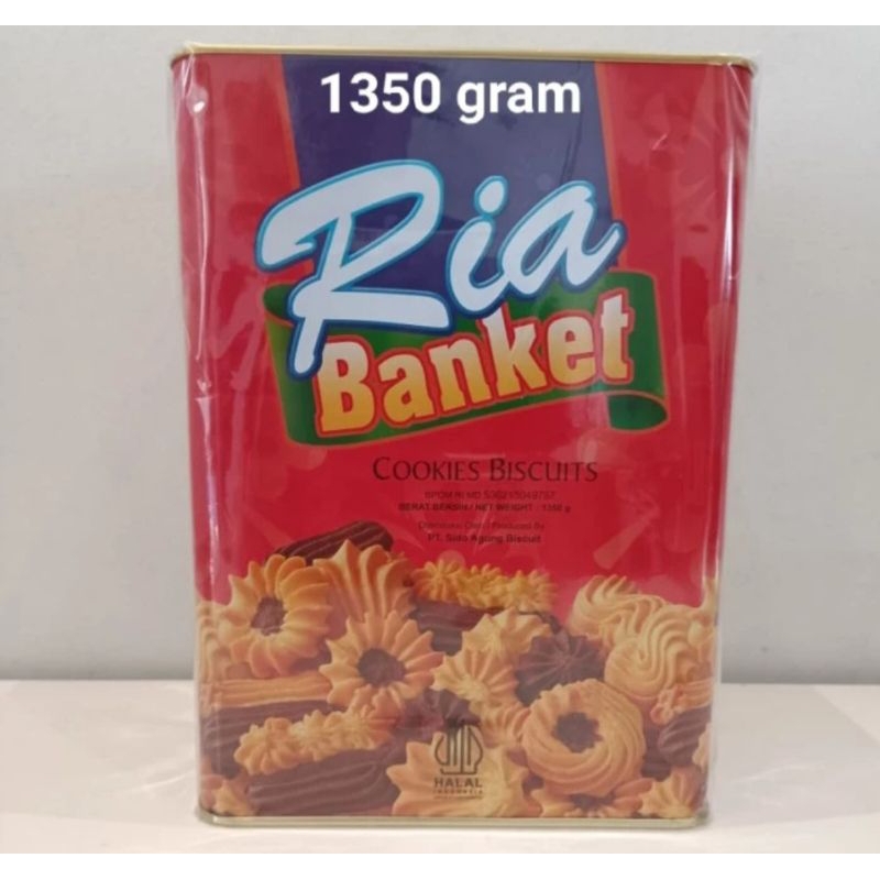 

Biscuit Cookies "RIA BANKET" Kaleng 1.350 gram.
