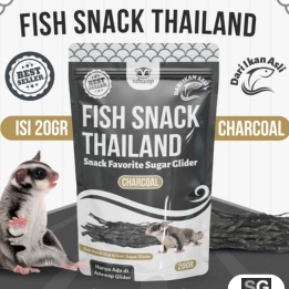 Terbatas FISH SNACK THAILAND CHARCOAL  FISH SNACK CHARCOAL IMPORT  CAMILAN SUGAR GLIDER  MAKANAN SUG