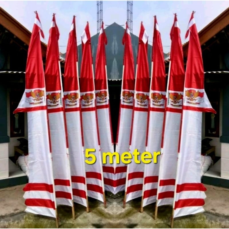 Bendera Umbul umbul Layur 5 meter Garuda.