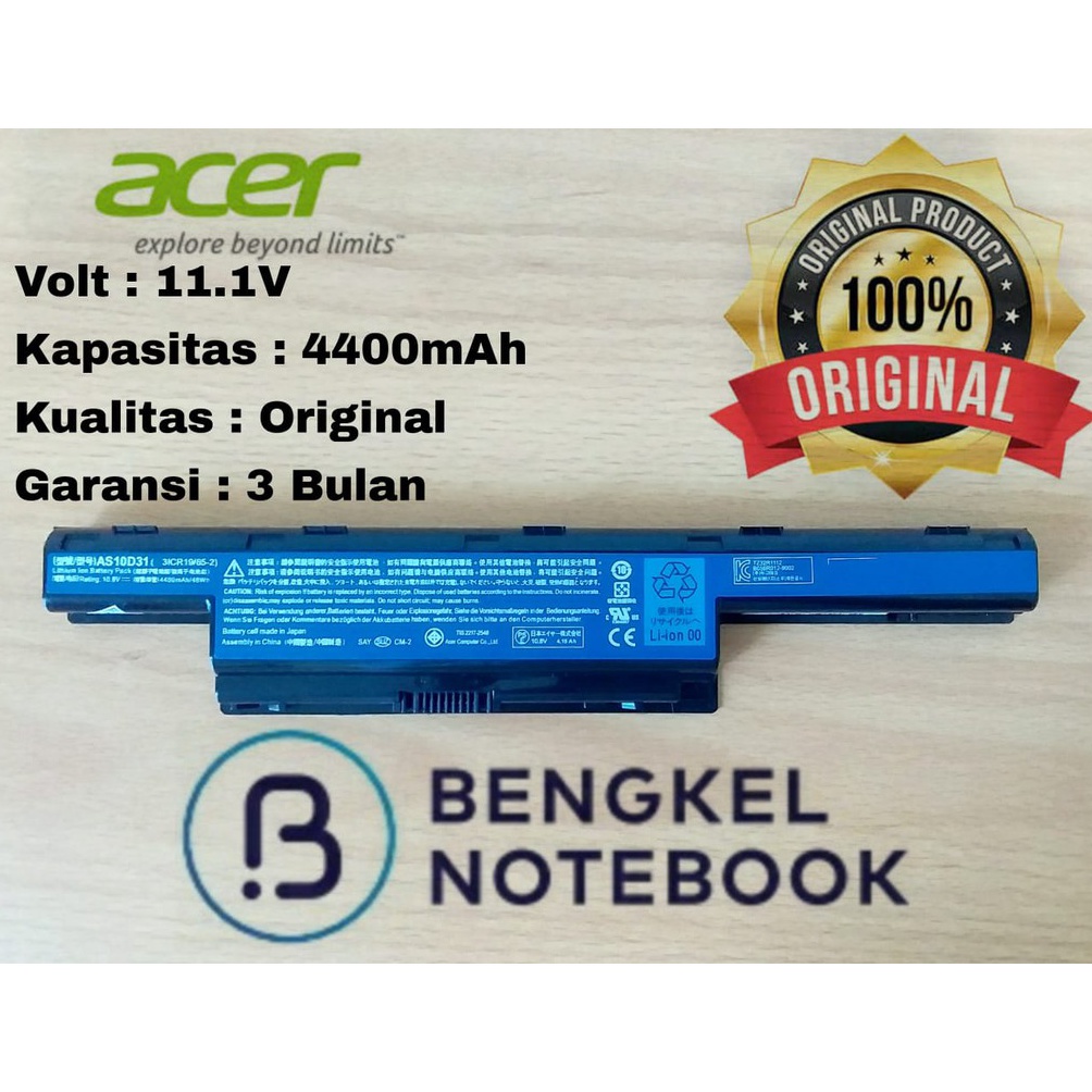 Baterai Acer Aspire 4741 475 475G 4738Z 4739 4349 4551 4743 4752 4741Z 5741 E1421 4752Z ORIGINAL a C