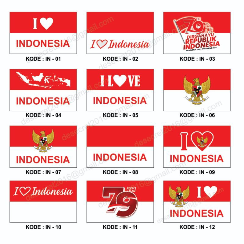 

STIKER PIPI / STIKER HUT RI / SYIKER MERAH PUTIH / STIKER BENDERA / 17 AGUSTUS