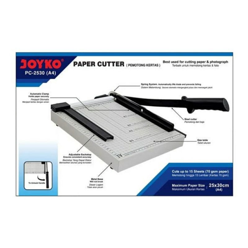 

PROMO MENARIK Pemotong Kertas A4 Joyko PC253 Paper Cutter Joyko Ukuran A4