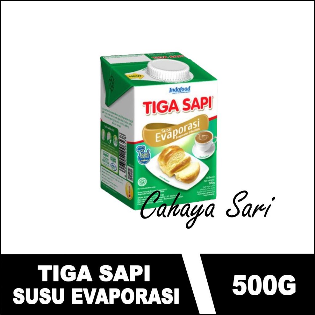 

Susu Evaporasi Tiga Sapi 500gr / susu milk evaporate / Tiga Sapi Susu Evaporasi