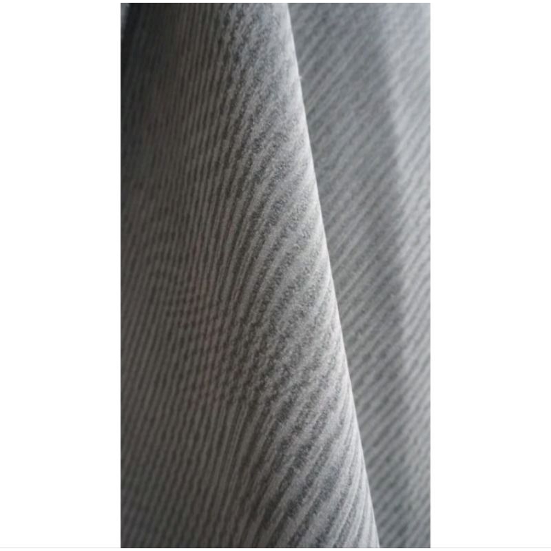 tyu Bahan Jok Mobil Kain Bludru Abu Tua Salur, cocok untuk corolla Civic dll AST