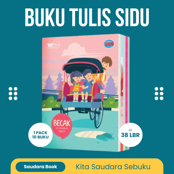 

Buku Tulis SIDU isi 38 lembar / 1 Pack 10 Buku / Buku Sinar Dunia