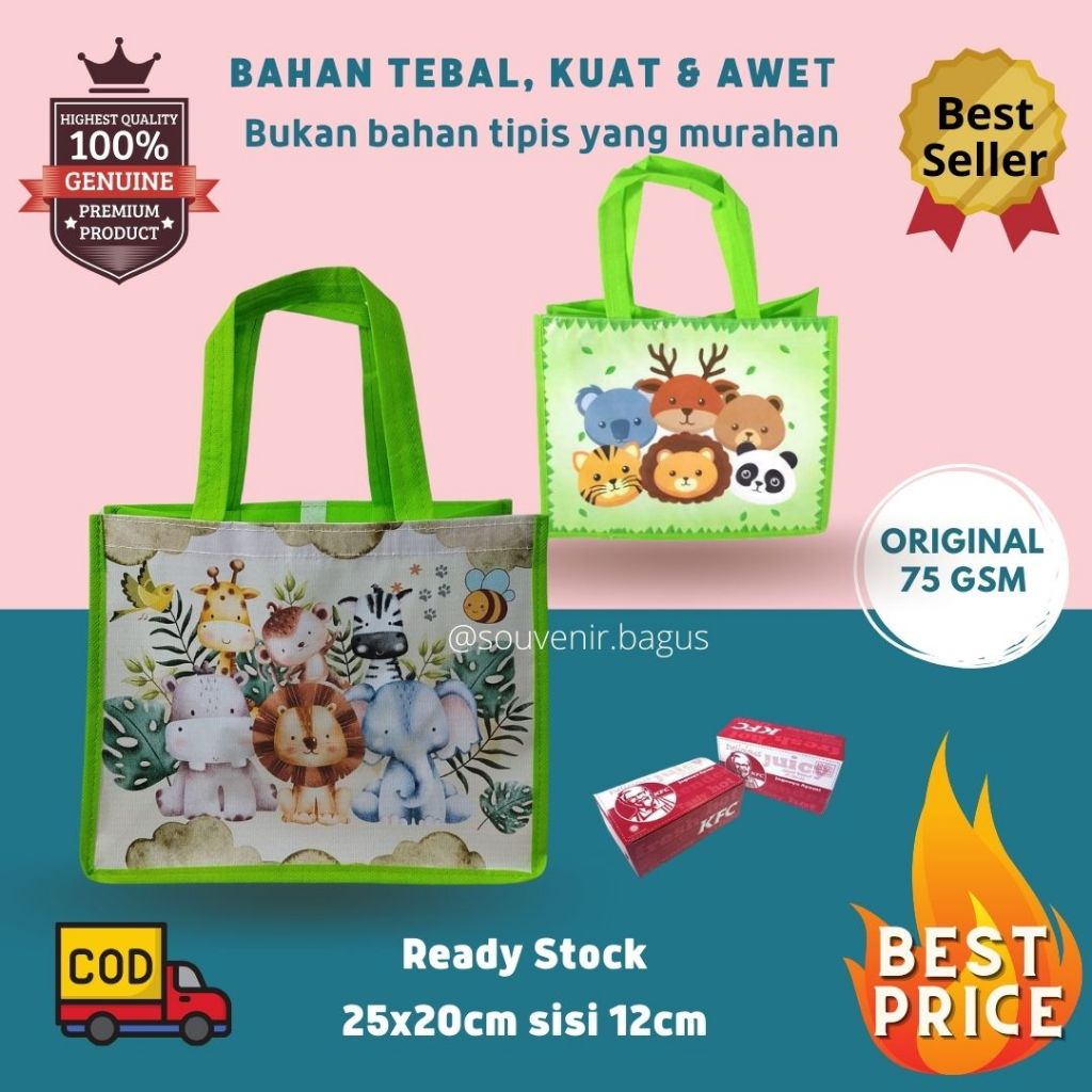 

Tas Ultah Anak Anima souvenir Ulang Tahun Baby Animal Souvenir Binatang Lucu Murah tebal jakarta