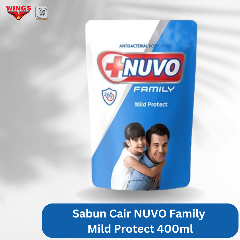 Nuvo Family Sabun Mandi Cair Biru Cool Protect Sensasi Dingin 400 ml