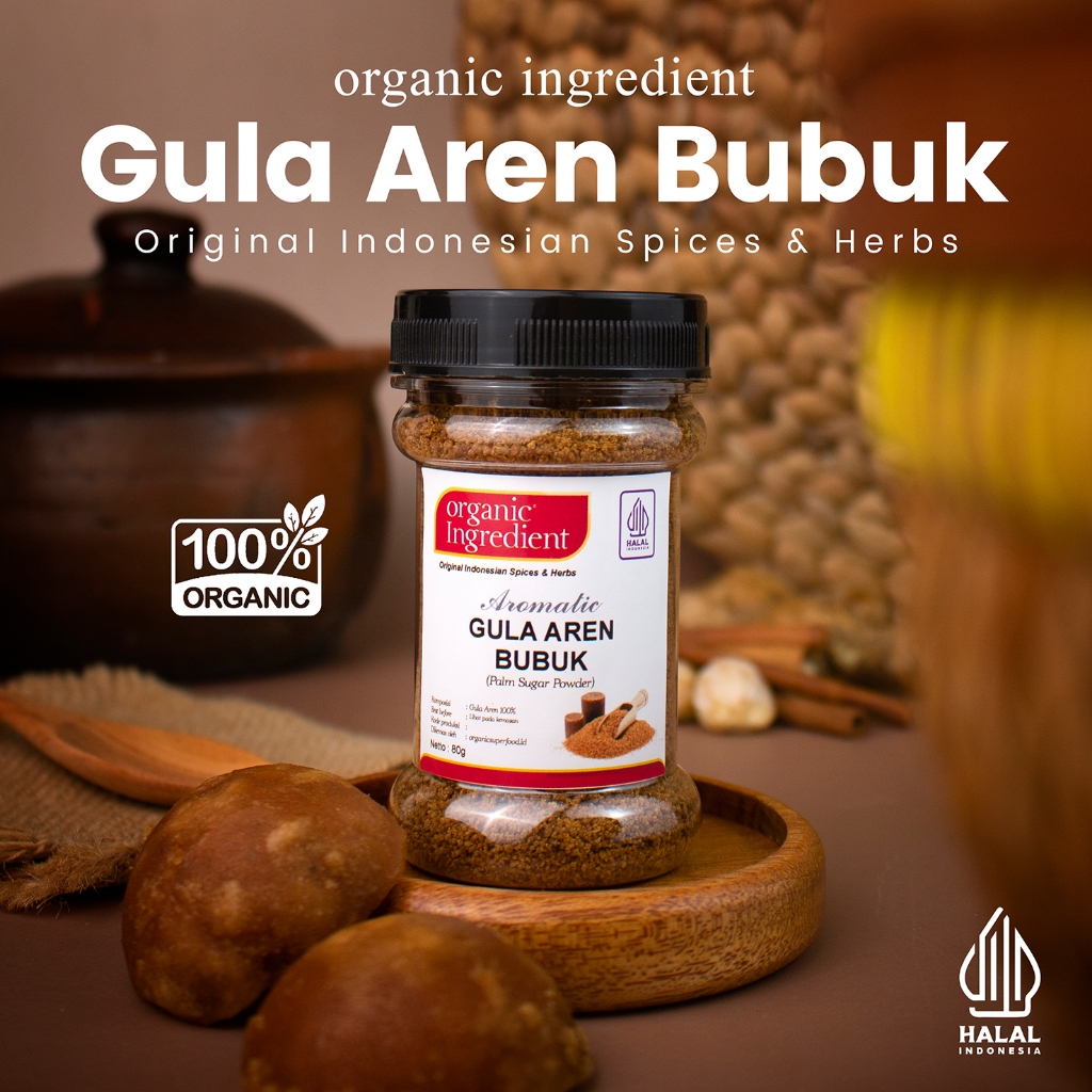 

Organic Ingredient Gula Aren Bubuk Original Rempah Indonesia Bumbu Dapur