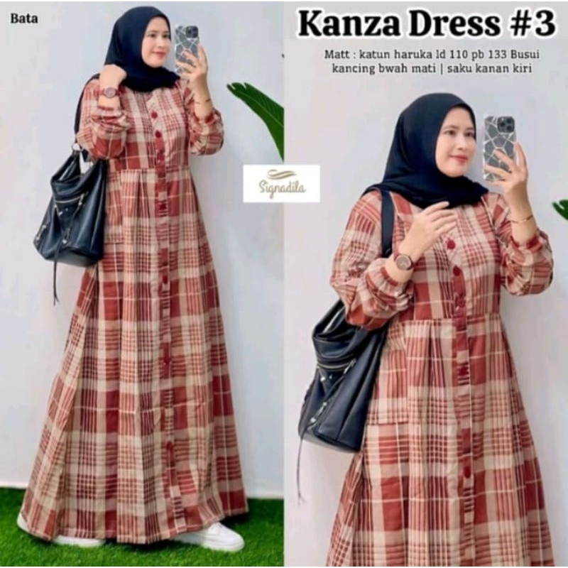 GAMIS MOTIP KOTAK KANZA DRESS #3 MOTIP KOTAK