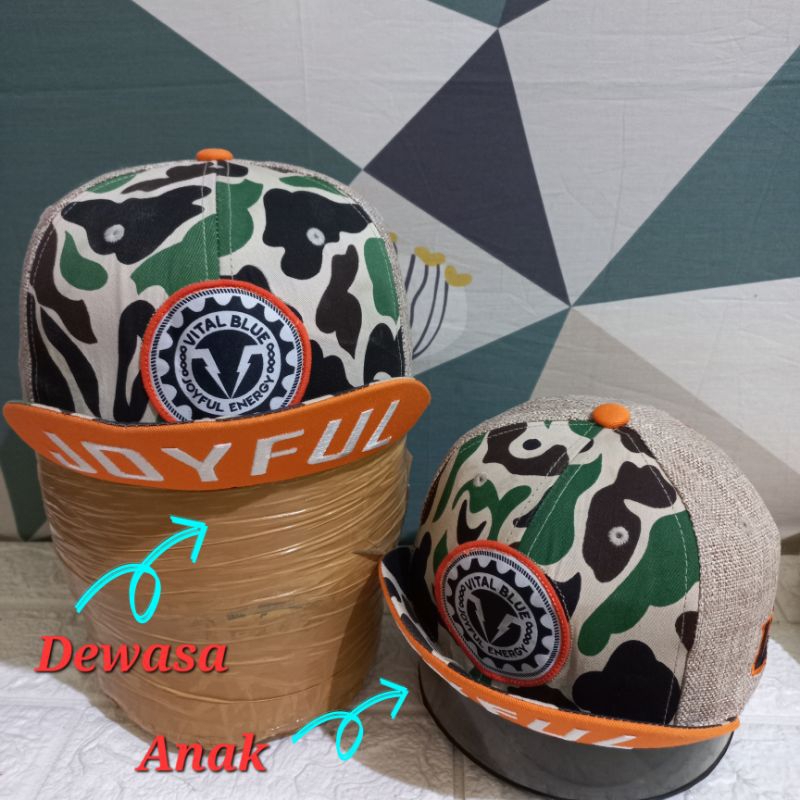 Topi Sepeda Vital Blue Topi Couple Ayah dan Anak