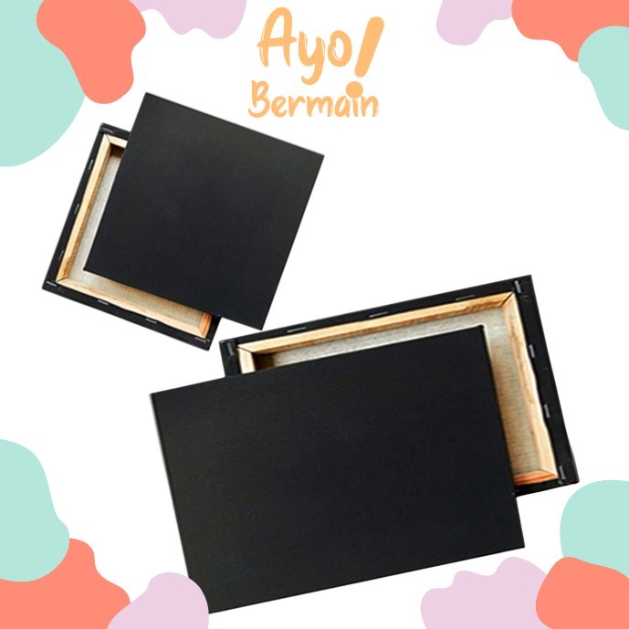 

Kanvas HITAM Lukis Mini Anak 10x20 cm / Mini Black Canvas / Painting Media