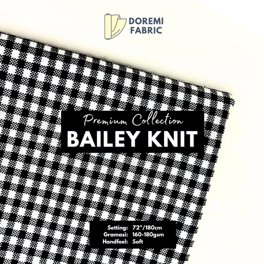 (METERAN) Kain DOREMI BAILEY KNIT 160-180 GSM
