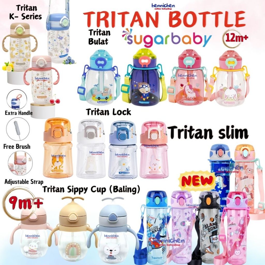 Botol Sugar Baby SugarBaby Tritan Sippy Star, Rabbit, 2in1, Kid Bottle BOTOL MINUM ANAK MURAH