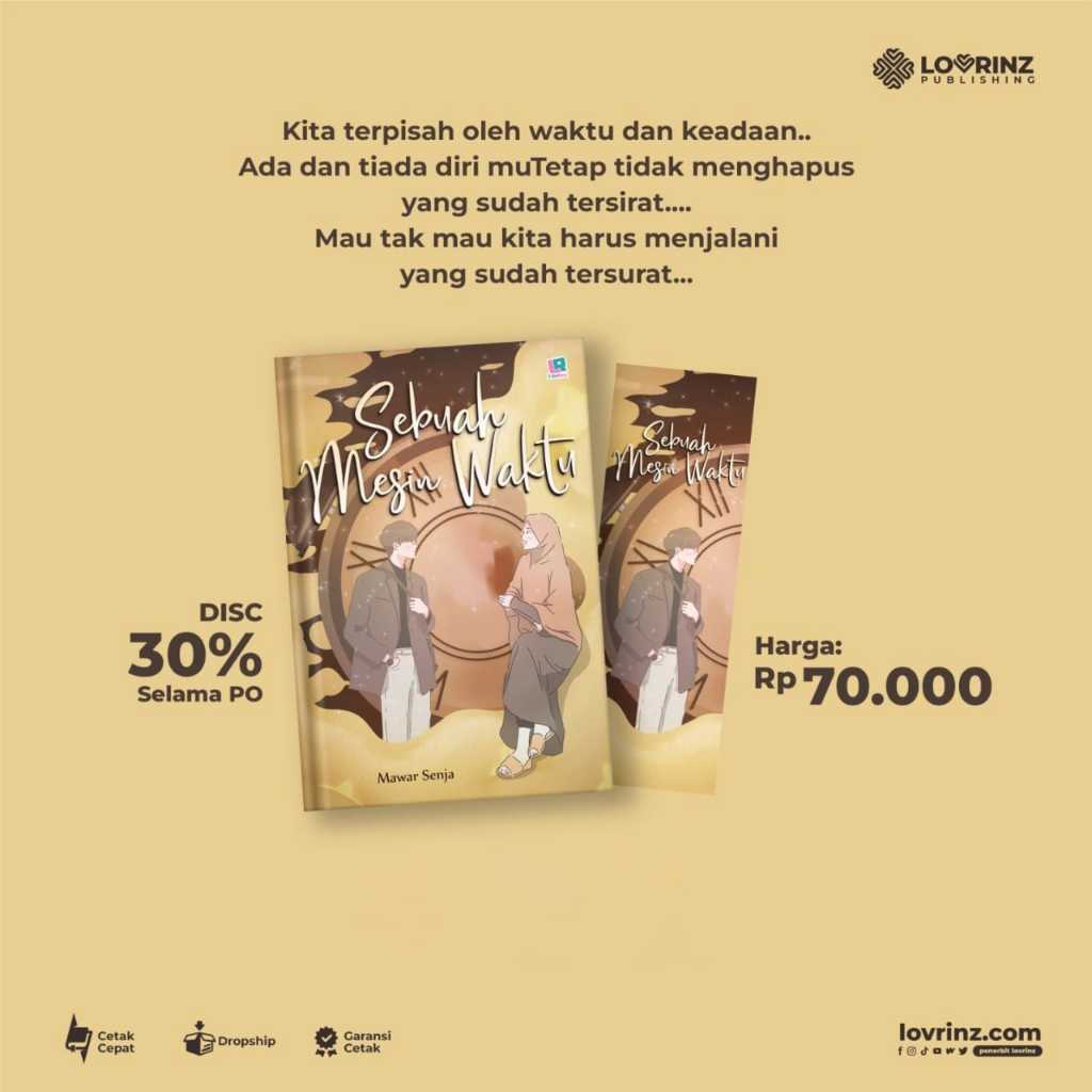 Buku Novel Mawar Senja - Sebuah Mesin Waktu _ Penerbit LovRinz