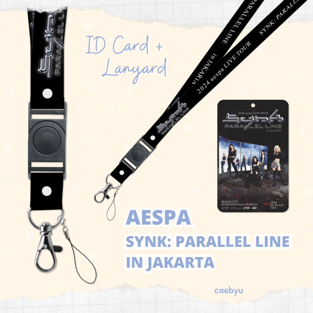 

READY STOCK ID Card + Lanyard AESPA SYINK: Parallel Line in Jakarta Kpop Konser syink JKT K-Pop Tali Gantungan HP PC ID Card Cahol Card Holder