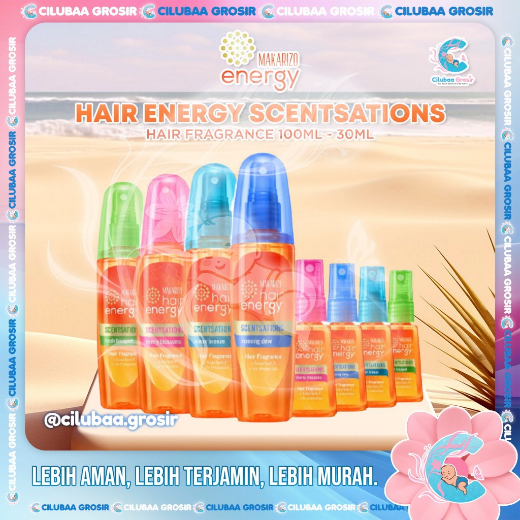 Makarizo Hair Energy Scentsations Hair Fragrance 30ML 100ML | Parfum Rambut Mist Perfume